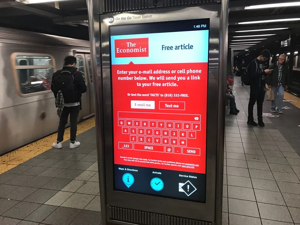 The Economist launches digital out of home (dOOH)  campaign in New York City
