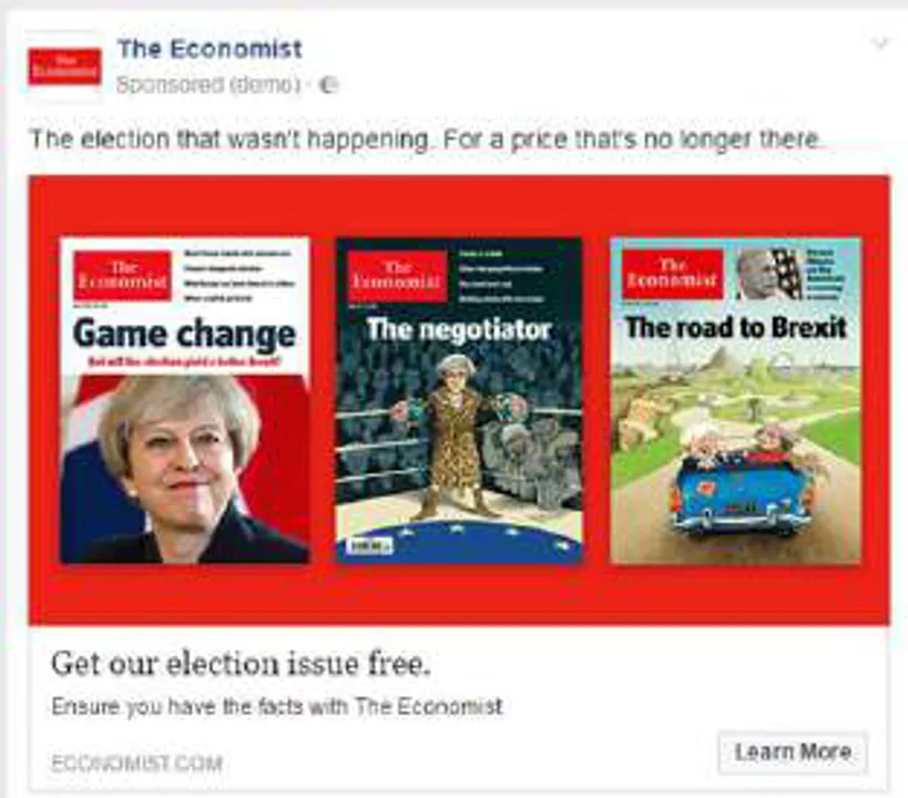 THE ECONOMIST TO OFFER COMPLIMENTARY ISSUES TO UK ELECTORATE AHEAD OF THE JUNE 8TH SNAP ELECTION